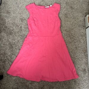New York & Company Vibrant Pink Midi Dress